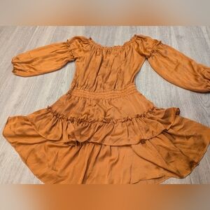 Copper satin Gypsy dress